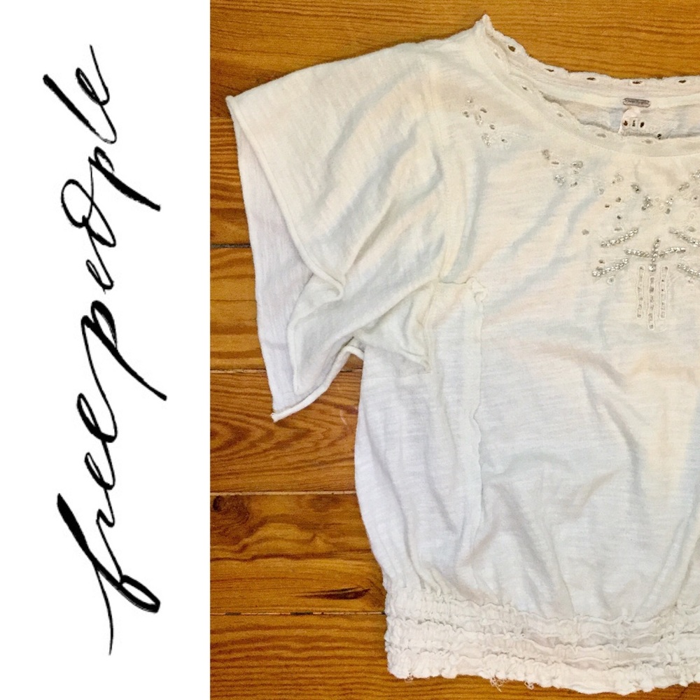 Free people cotton white blouse